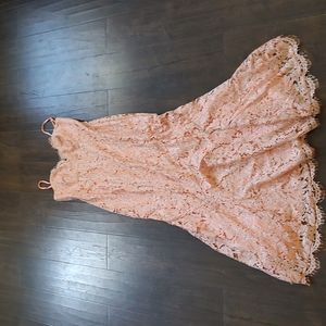 Lulus long coral colored dress